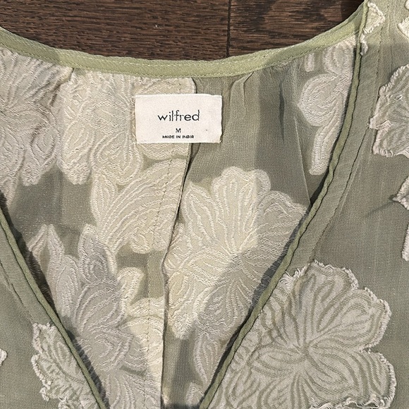 Wilfred green boho cropped tunic Medium - Picture 2 of 4